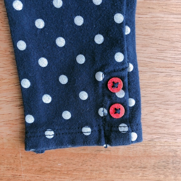 🧸 SALE! (5/$15, 8/$22, 12/$30) Carter's leggings 6m blue polkadot baby pants - Picture 3 of 5